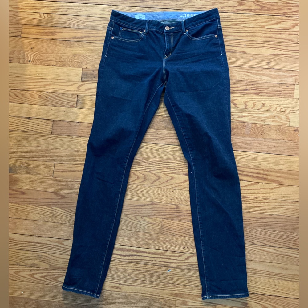 Gap straight leg dark rinse jeans. Size 14 long